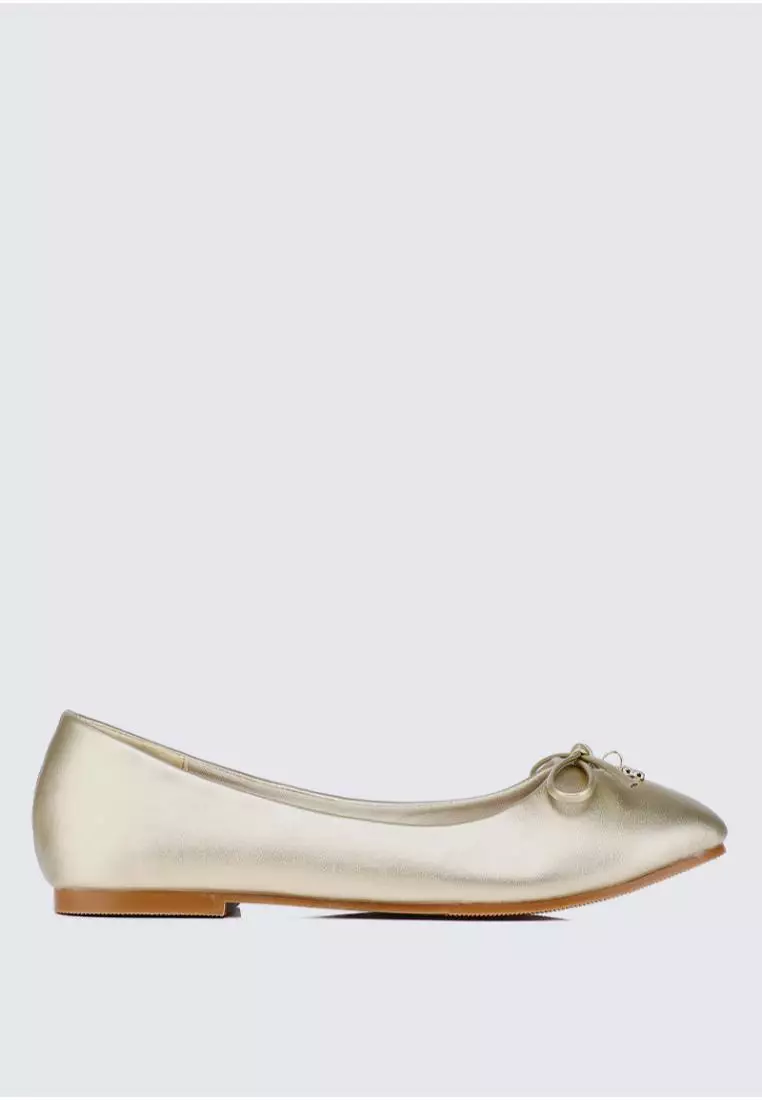 Discount on My Ballerine  shoes - SKU: My Ballerine Briony Comfy Ballerina In Gold