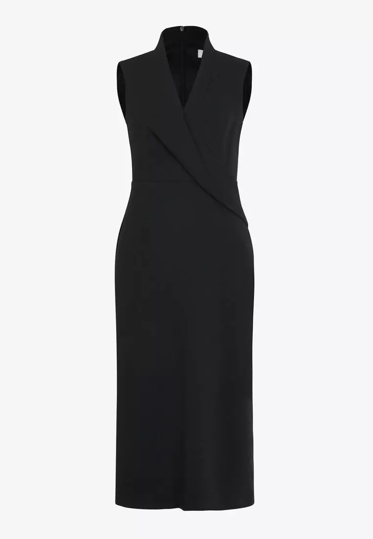 Alaia Twisted Lapel Midi Dress