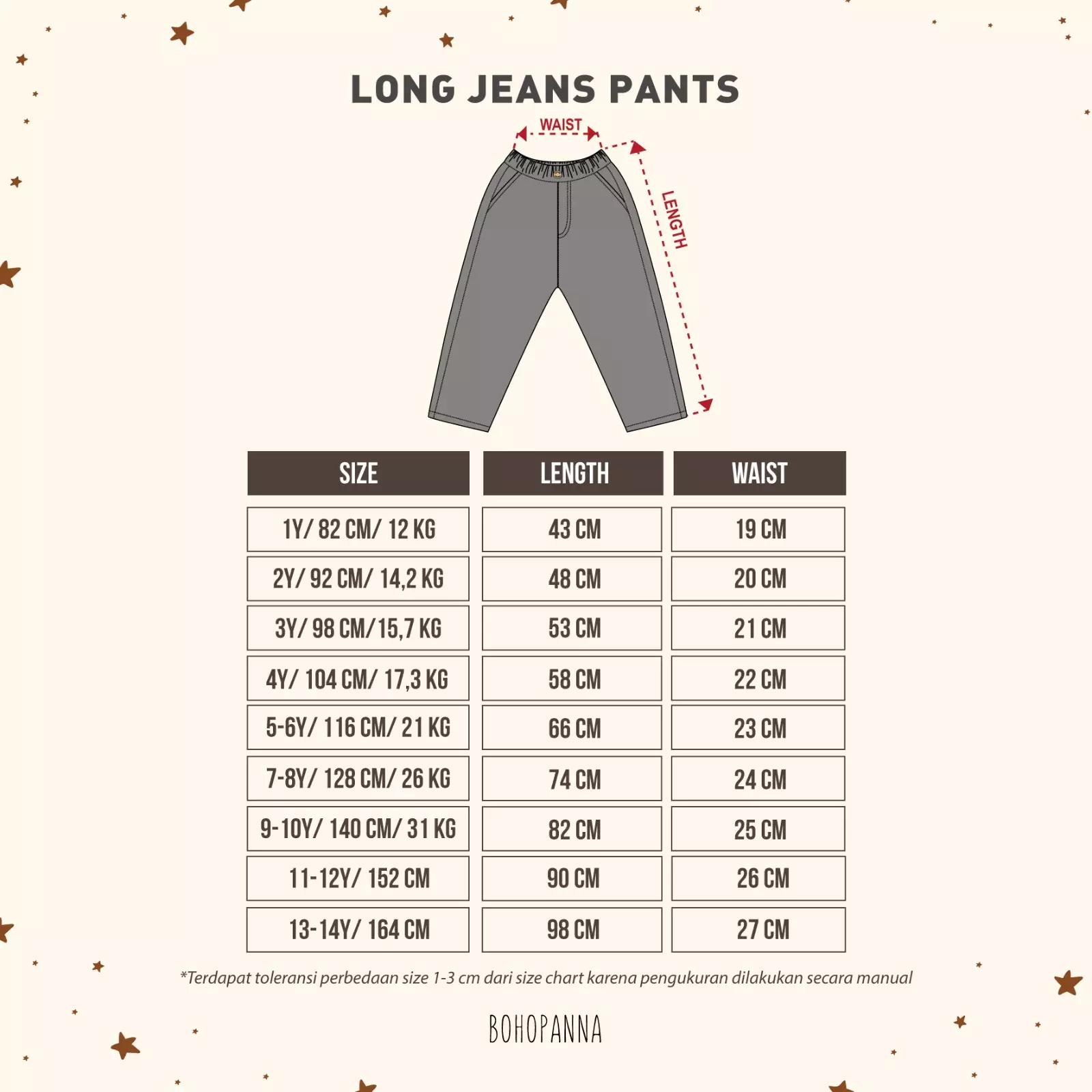 BOHOPANNA - LONG JEANS PANTS - CELANA JEANS ANAK