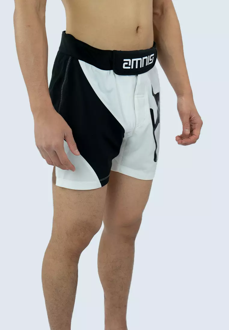 Men 15" Fighter Shorts - White/Black