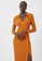 French Connection orange Reina Ribbed Jersey Midi Dress C6823AAB986CCAGS_3