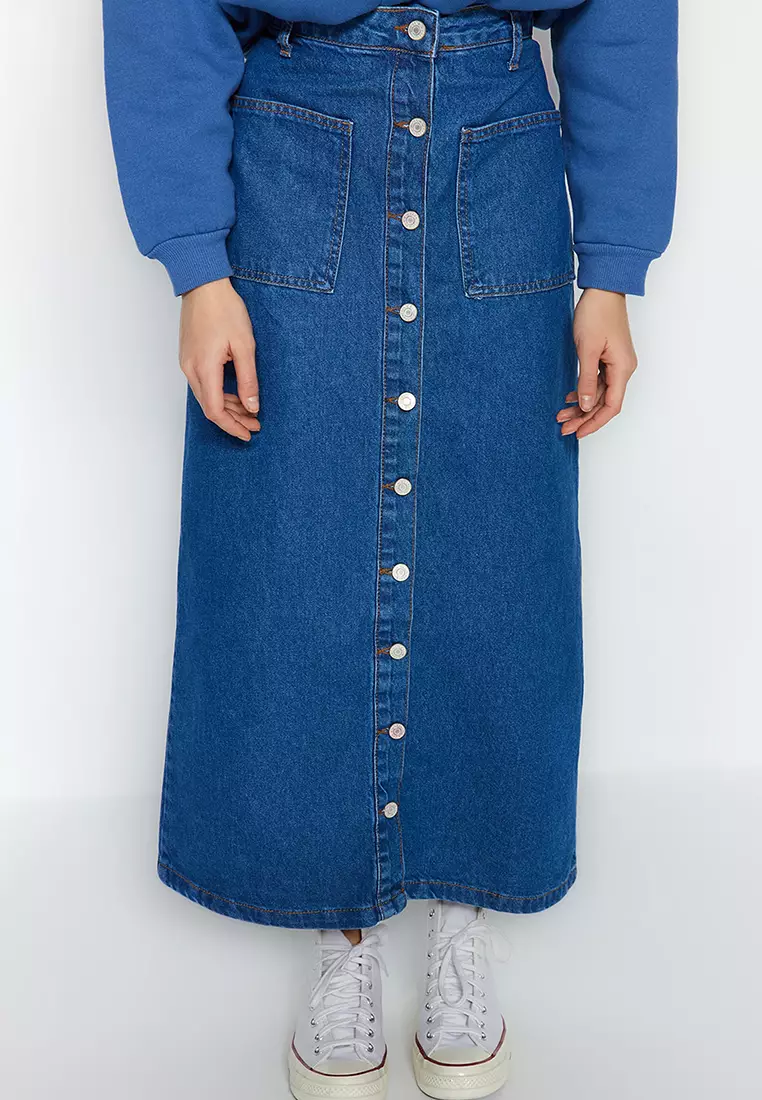 Denim outlet skirt zalora