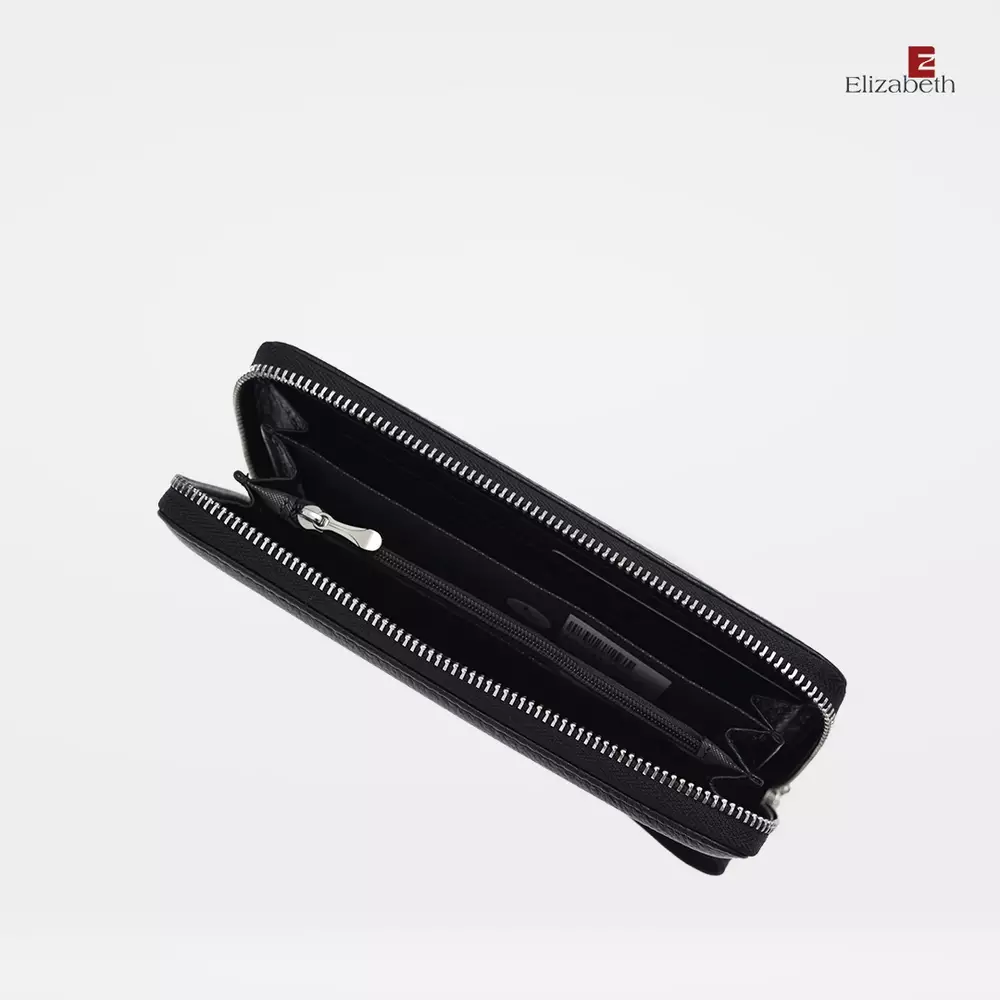 Dompet Wanita Elizabeth Genuine Leather Wallet 0724-0108 Black