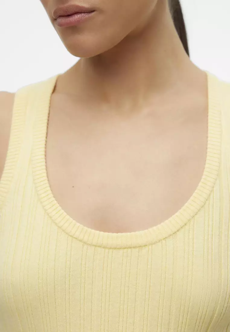 Stephanie Rib Sleeveless U-Neck Top