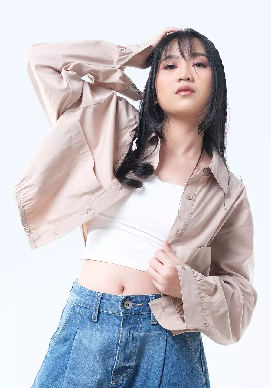 FOD Kemeja Wanita Haerin Khaki