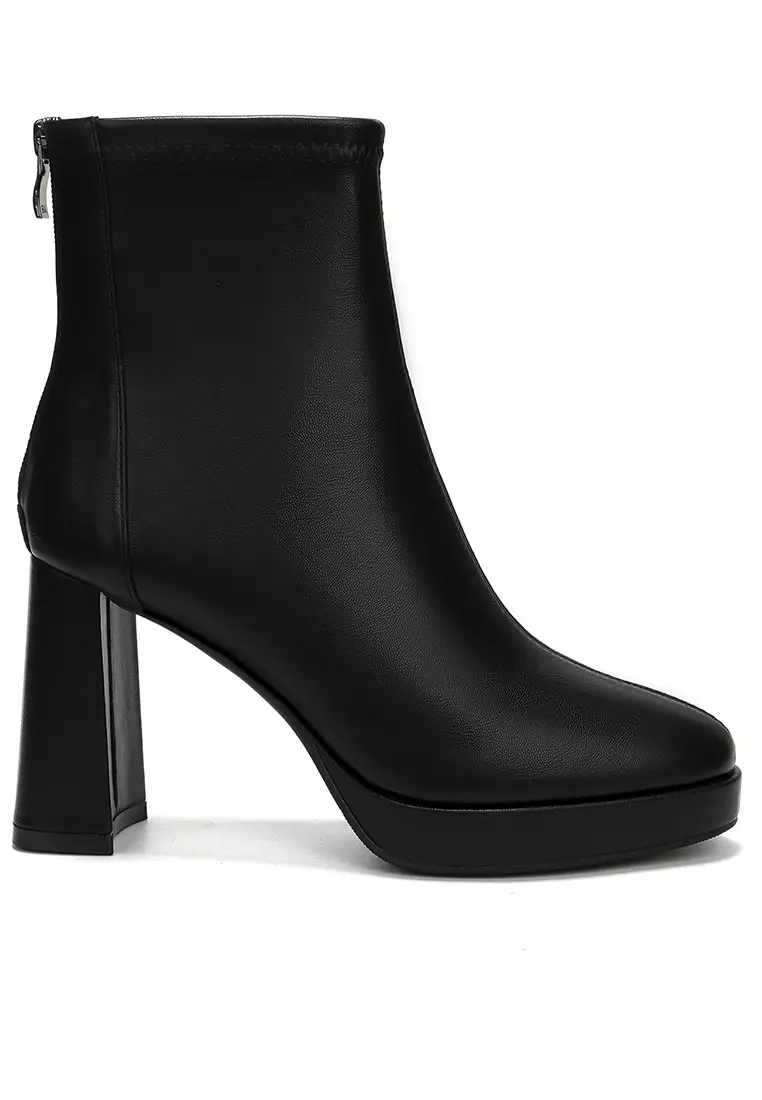 Discount on Twenty Eight Shoes  shoes - SKU: 7CM Round Toe Zipper Platform Boots BY975-2