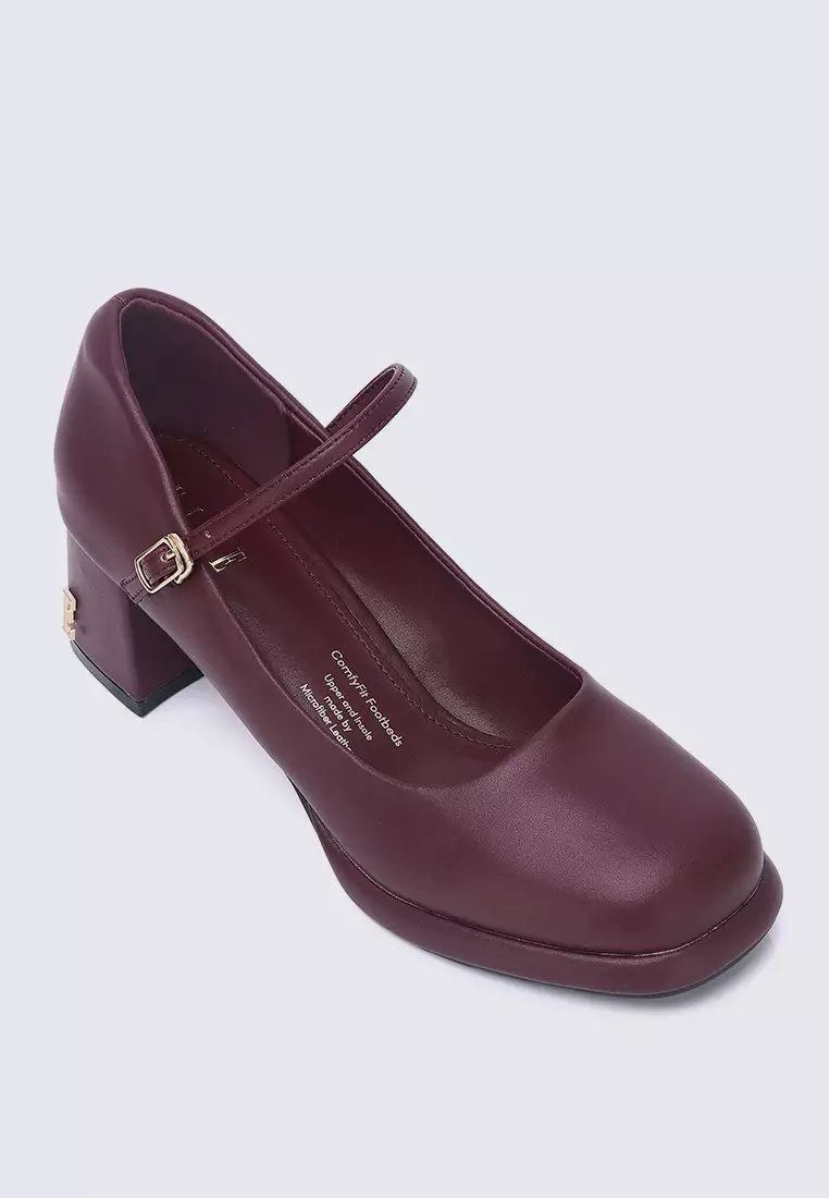 Denise Comfy Fit Footbed Microfiber Leather Mary Jane