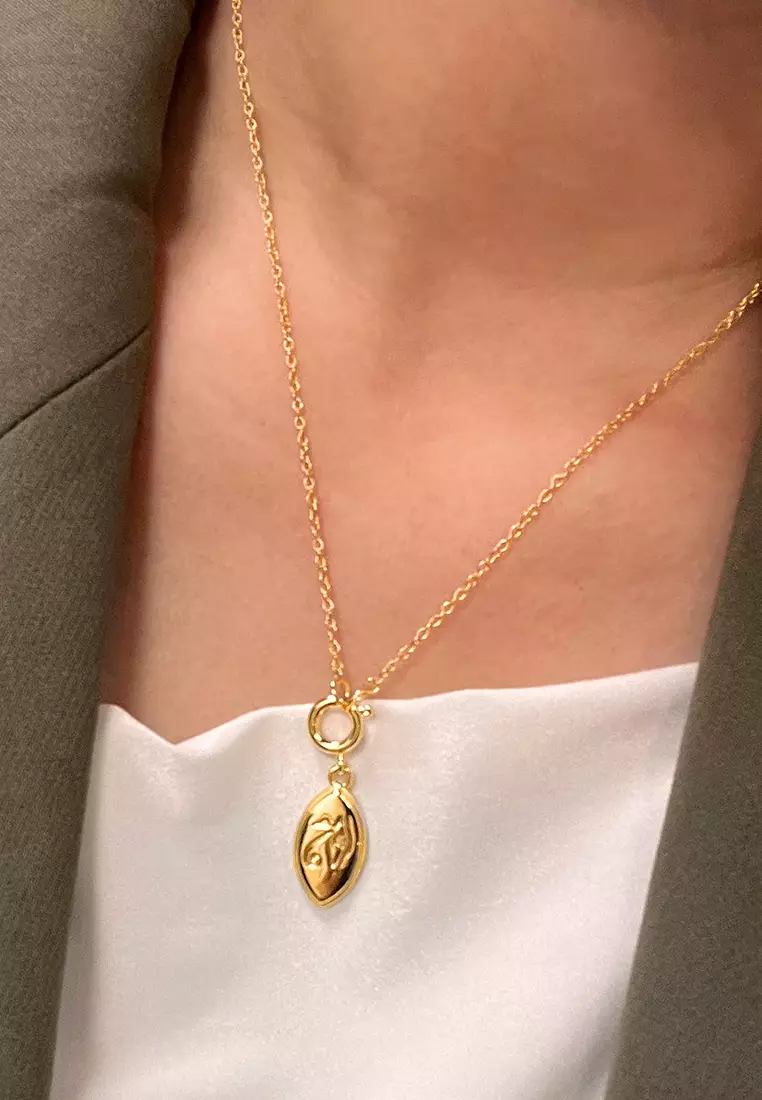 Eye of Horus Gold Charm Necklace