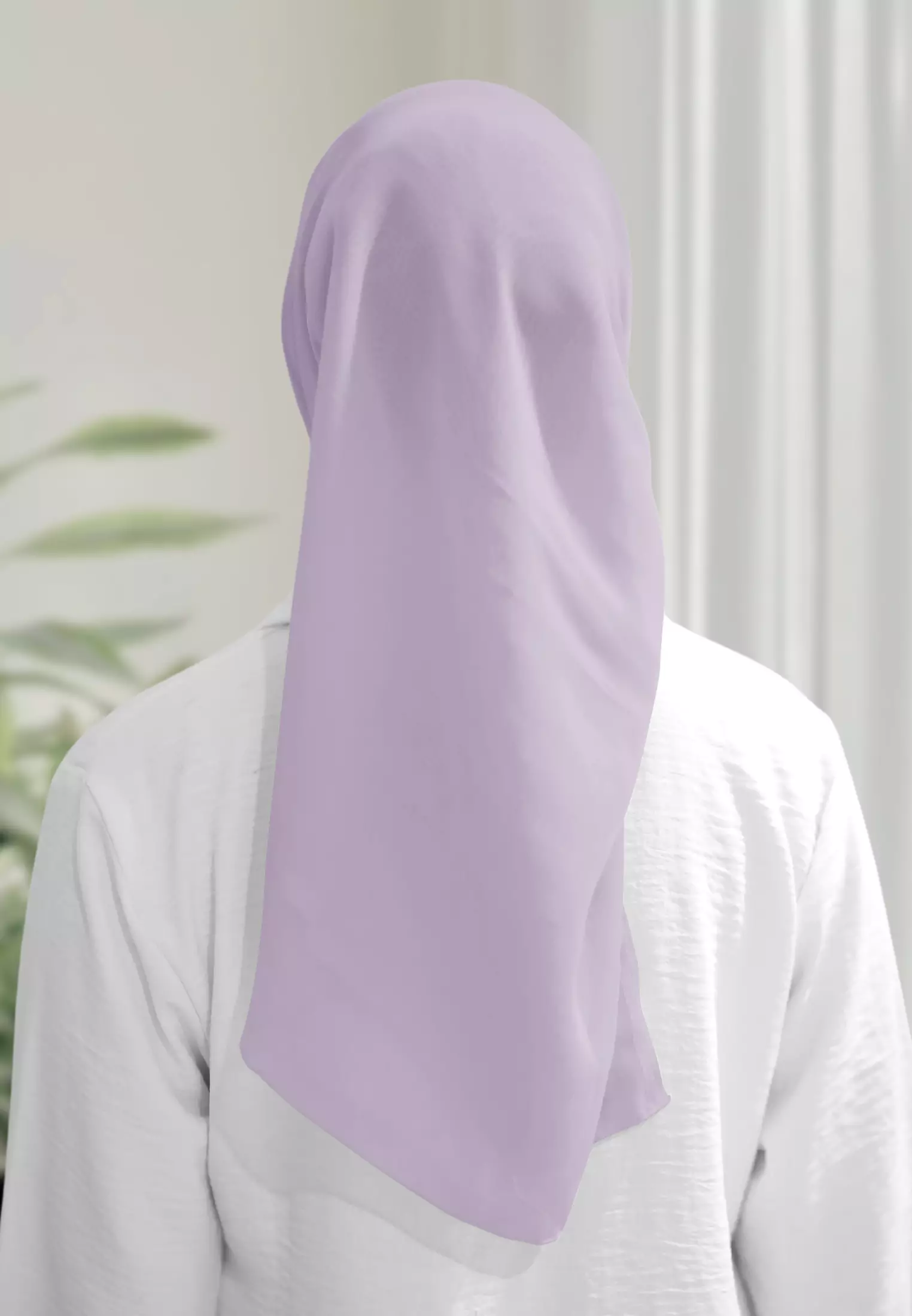 Haura Scarf Paris | Hijab Segiempat | Plain Paris Hijab Polos - Misty Lilac
