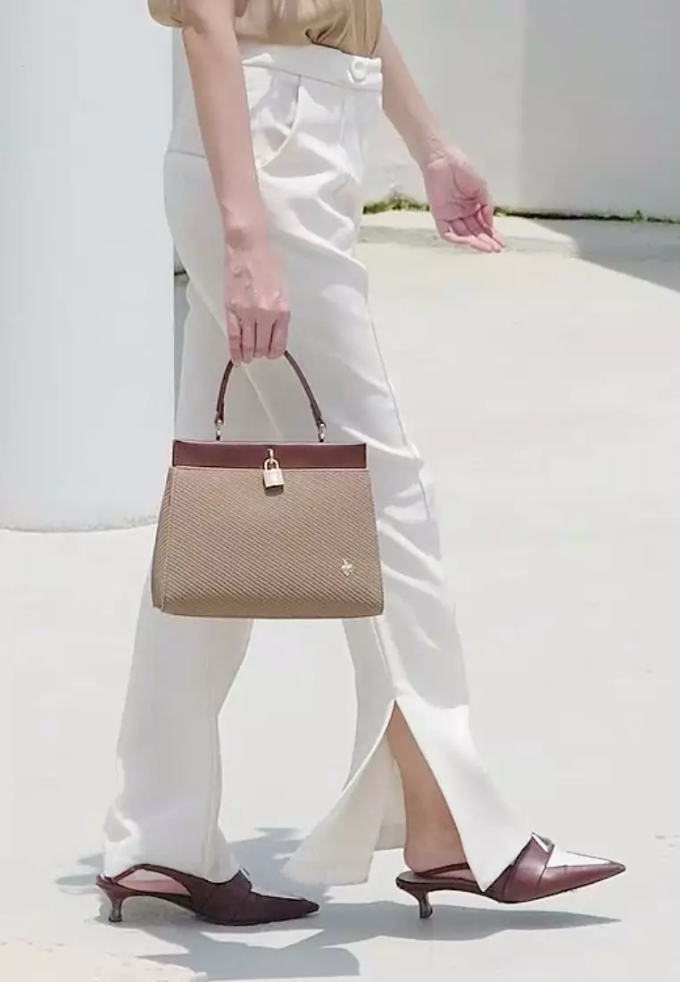 Women's Top Handle Bag / Sling Bag / Crossbody Bag / Shoulder Bag (Tas Tangan Wanita / Tas Selempang Wanita / Tas Bahu Wanita) - Cokelat