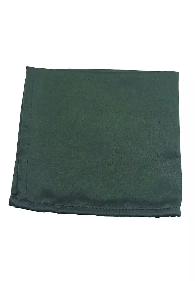 Houseofcuff Dasi Kupu Bowtie Pocket Square Saputangan Hijau Botol A02