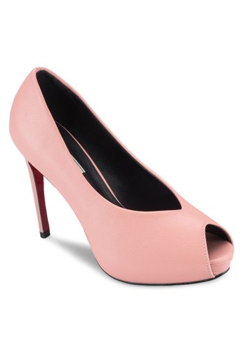 露趾厚底細跟esprit outlet 家樂福高跟鞋, 女鞋, 魚口鞋