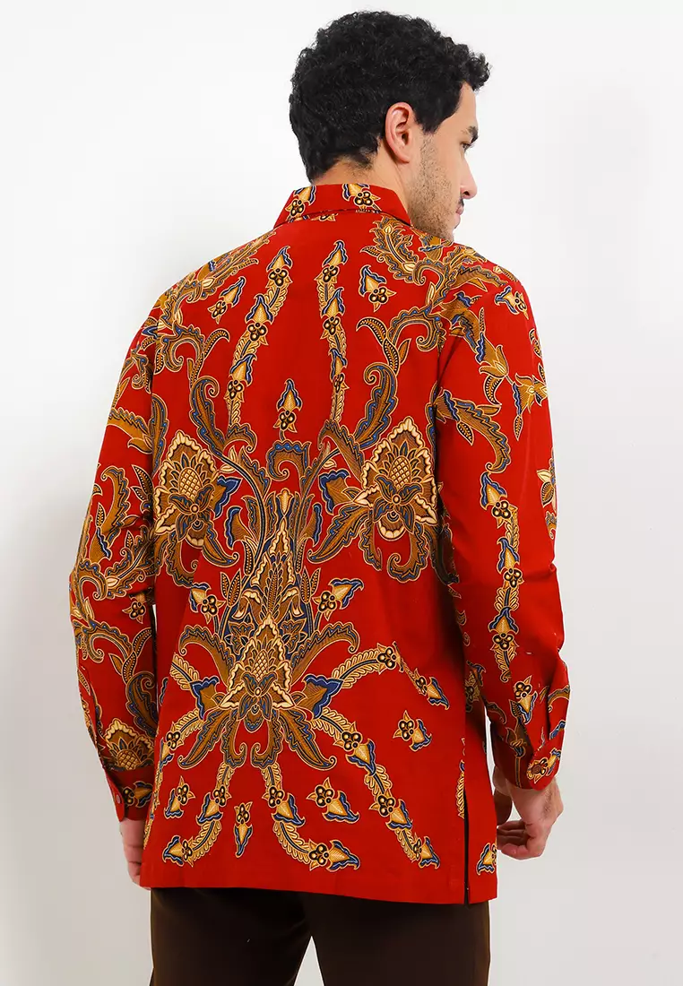 Kemeja Batik Lengan Panjang Motif Sekar Pergola