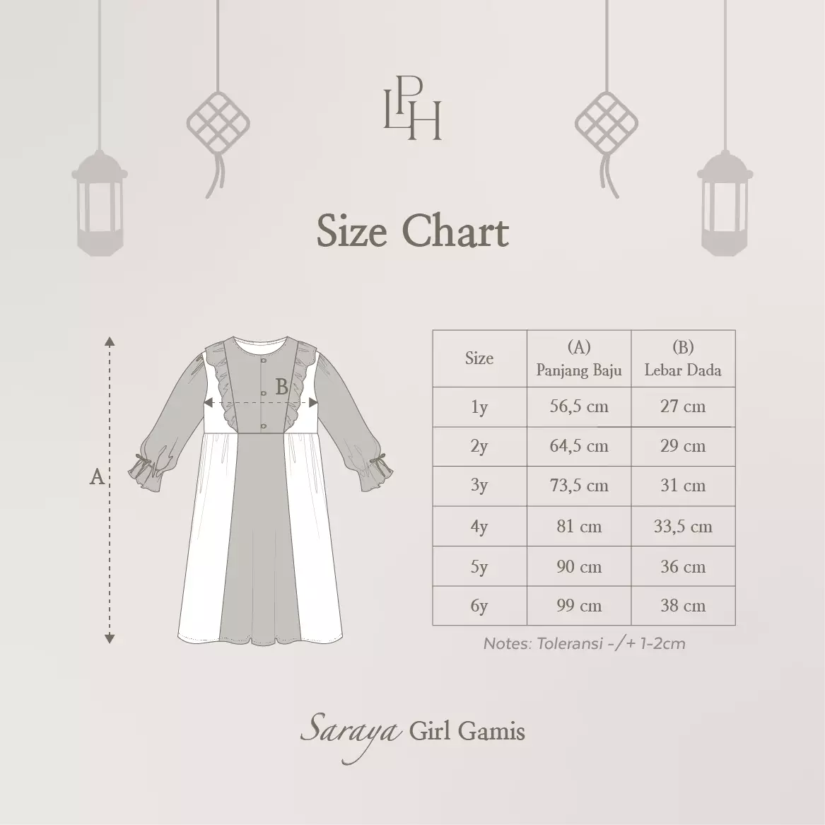 Little Palmerhaus - Baju Lebaran 2026 - Saraya Girl Gamis (Baju Gamis Anak Perempuan Usia 1-6 Tahun) Slate Blue