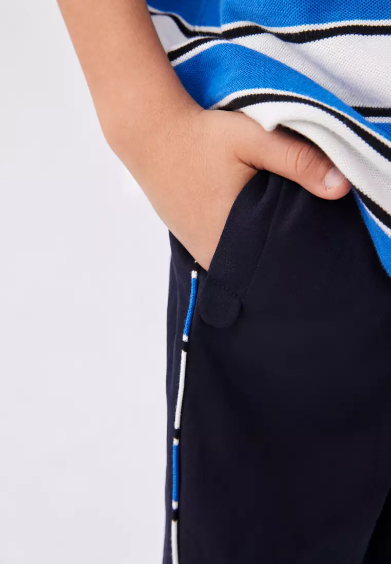 马拉丁男针织长裤藏青色夏季裤