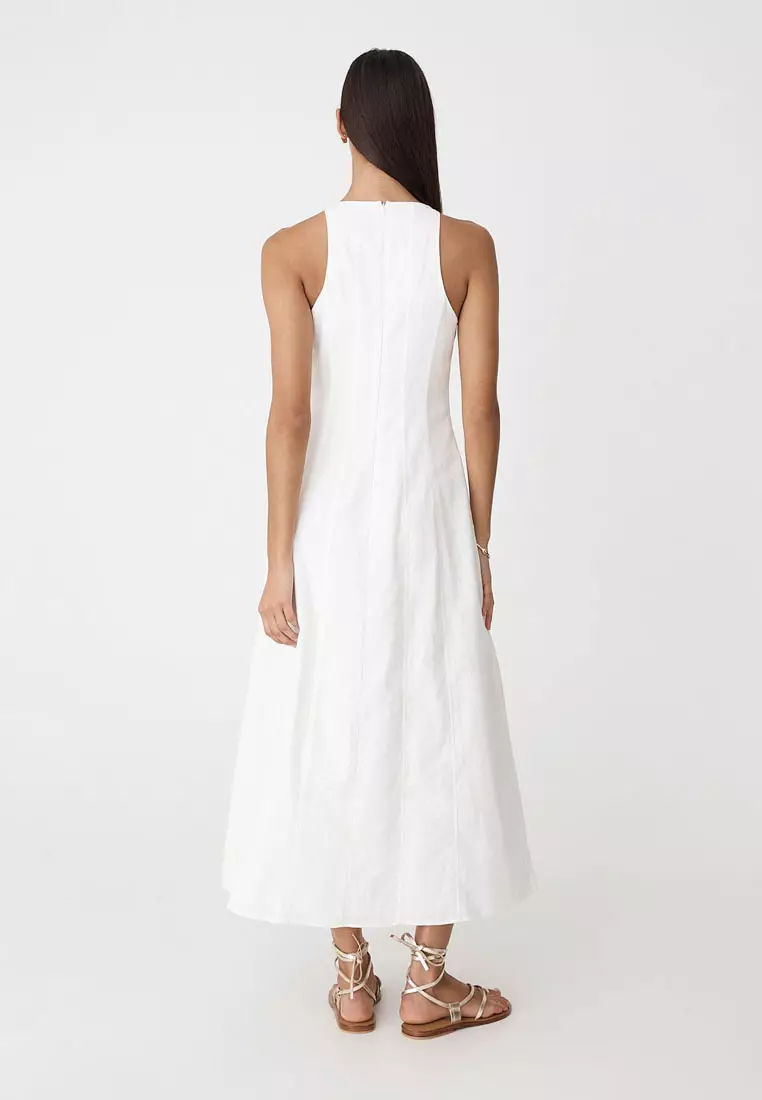 Tory Linen Blend Panel Dress