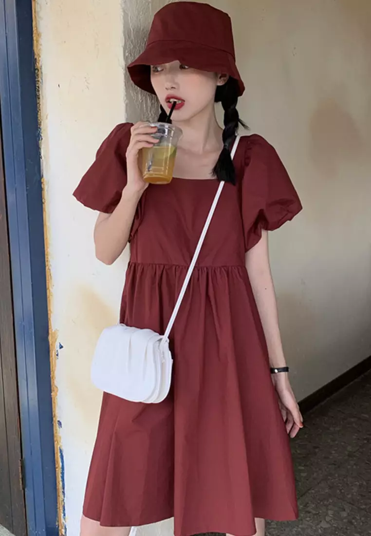 Korean Style Age-Reducing Doll One-Piece Dress A21051335RD