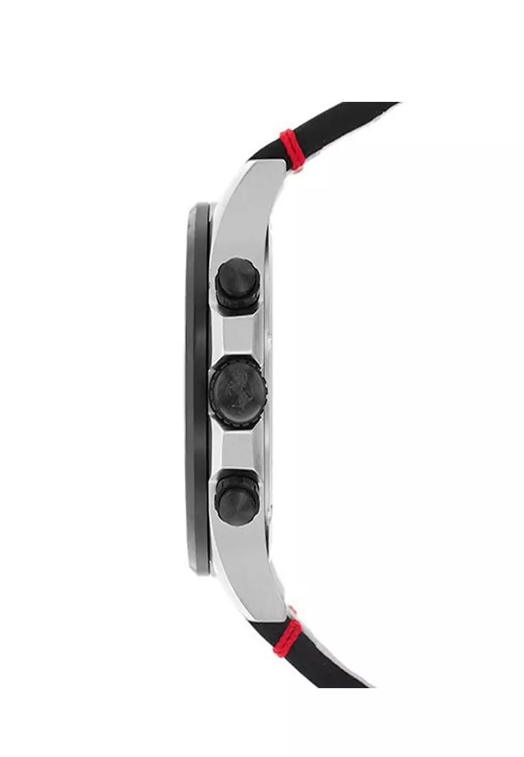 Pilota Red Dial Black Rubber Strap