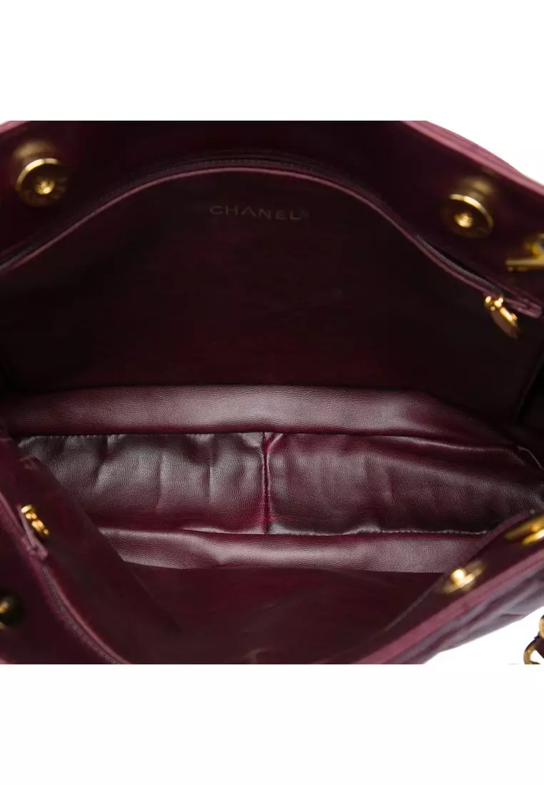 Pre-Loved Chanel Quilted Lambskin Coco Ball Chain Tote