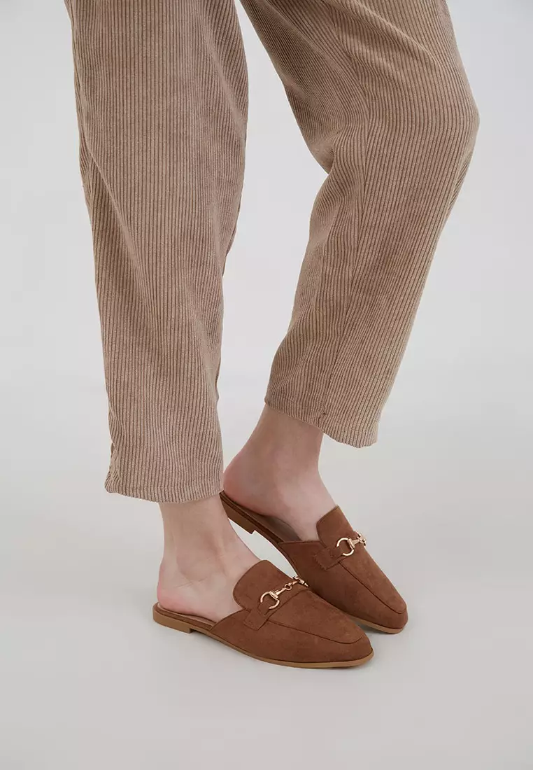 Sophie Fellice Emblished Mules Brown