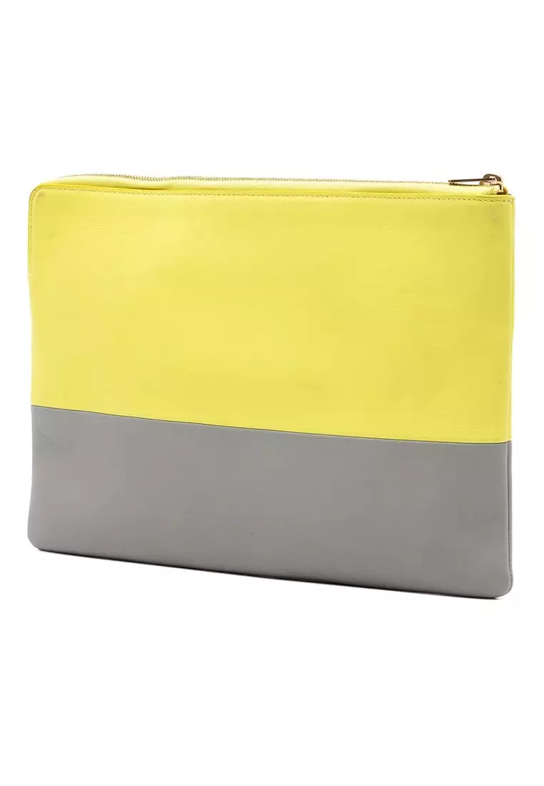 Pre-Loved Celine Bicolor Leather Solo Clutch