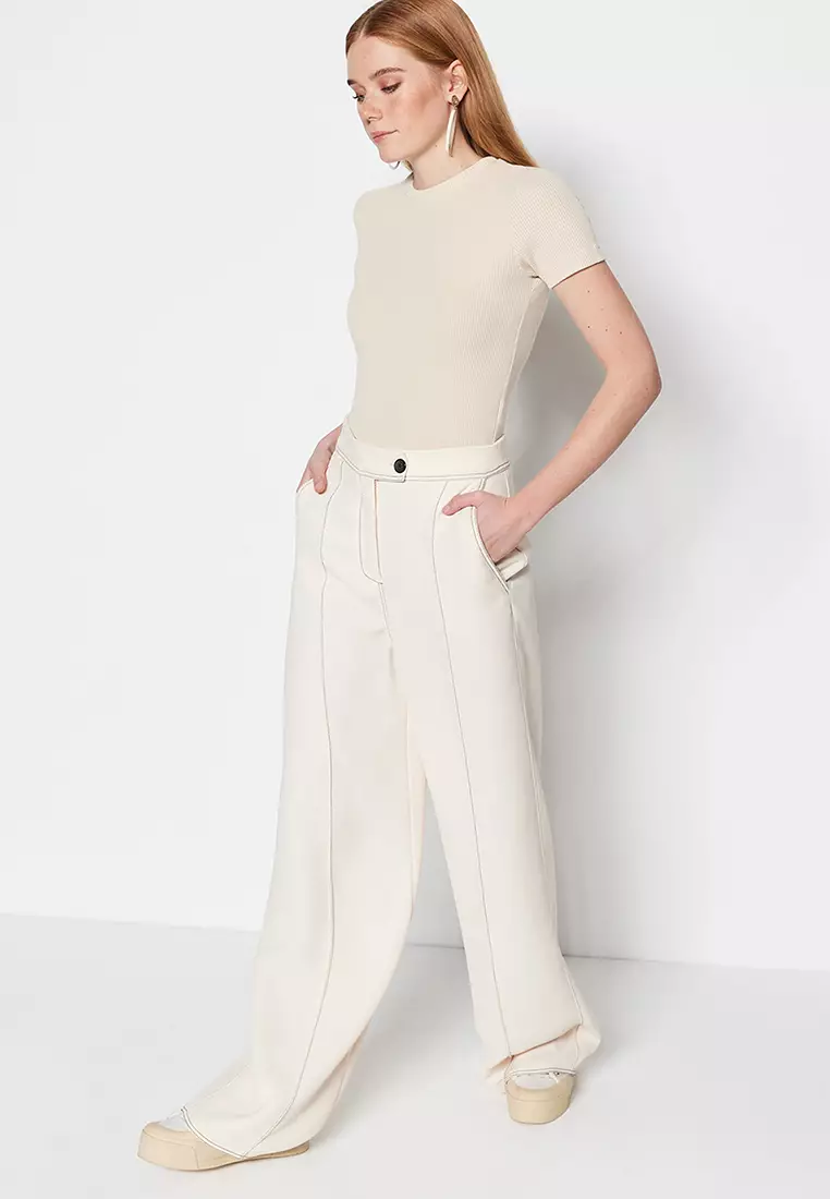 Half Sleeves Knitted Body Tunic with Snap Fastener