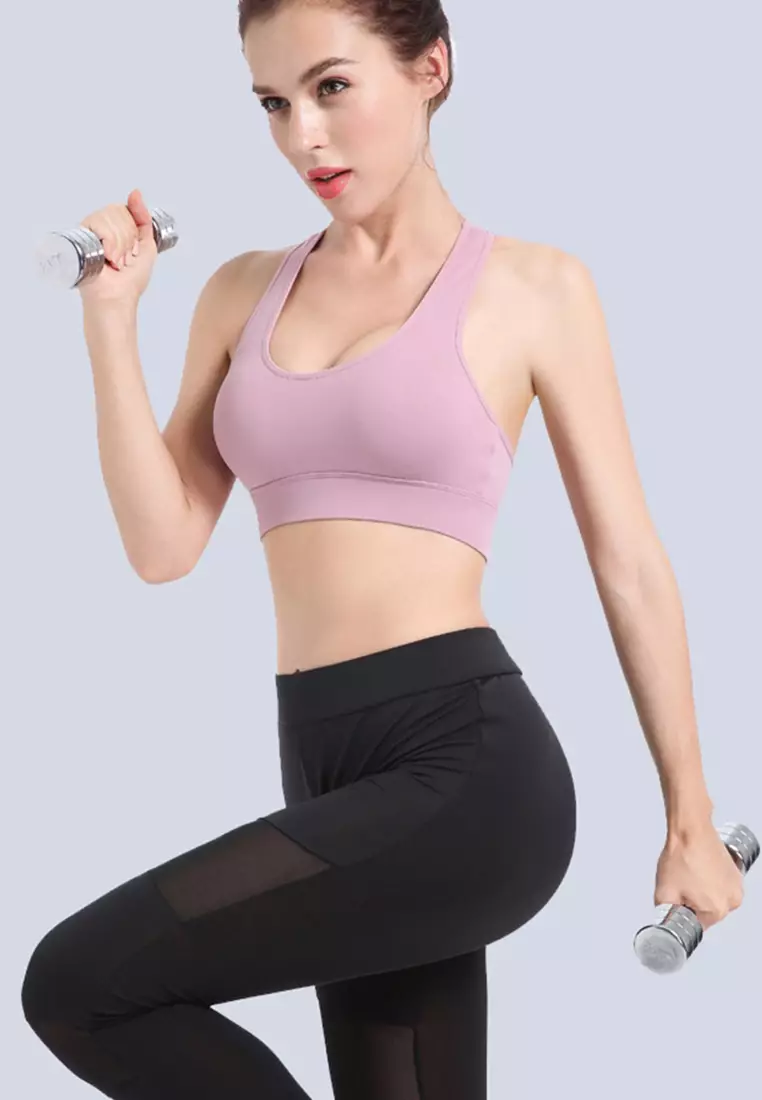 LYCKA BMY3014 Korean Style Lady Shockproof Sport Bra Pink 2024, Buy LYCKA  Online