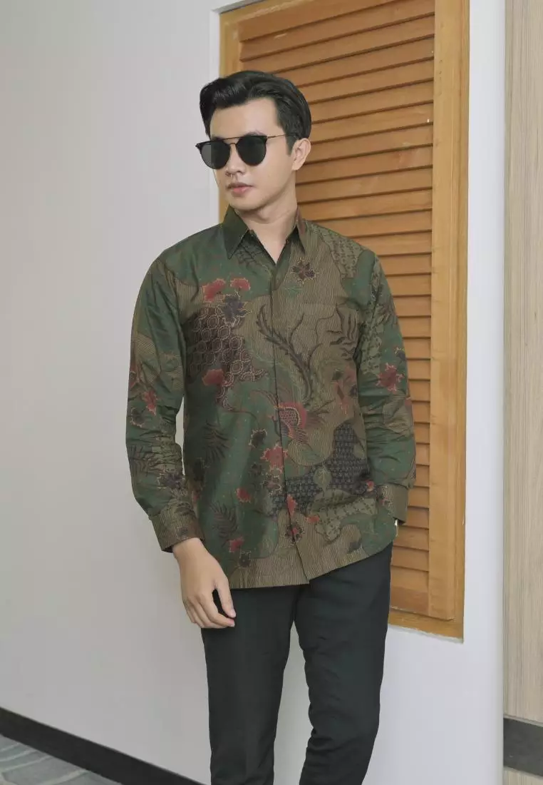 kemeja batik pria lengan panjang batk talenta premium