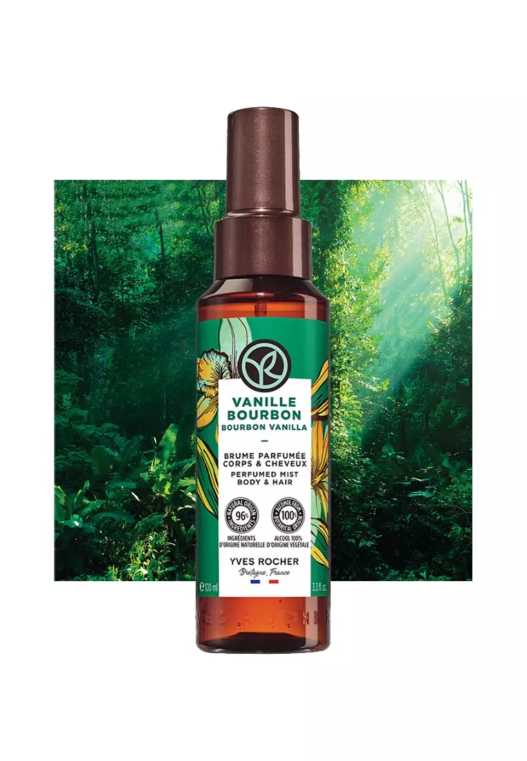 Bourbon Vanilla Perfume Hair & Body Mist - 100ml Natural Fragrance Body Spray