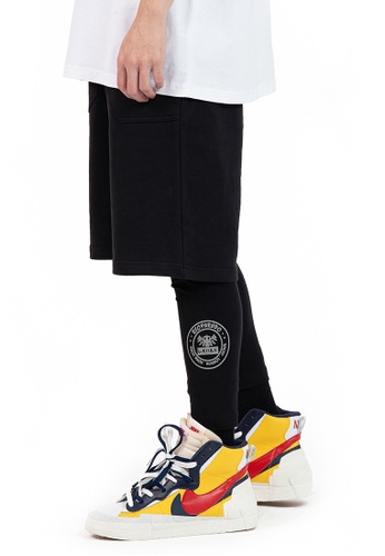 線上選購reoparudo Reoparudo 標誌版反光印花緊身長襪褲 黑色 Zalora台灣