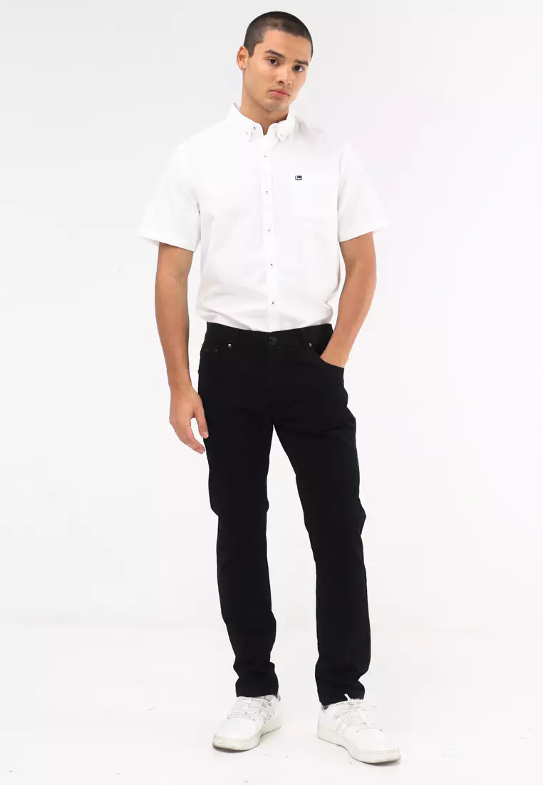 Colored Long Pants Slim Tapered Stretch