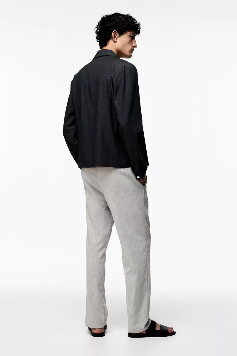 Regular Fit Linen-blend trousers