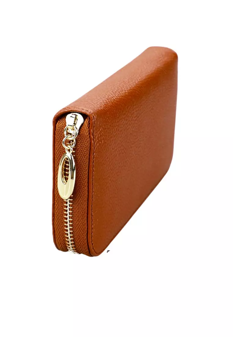 Zia Genuine Leather Bi-Fold Zip Around Wallet for Women with Multiple Card  Slots & Coin