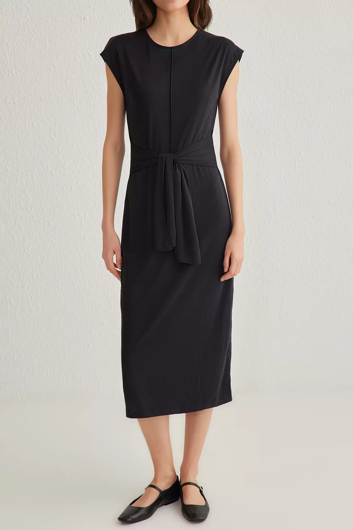 Waist Tie Midi Dress