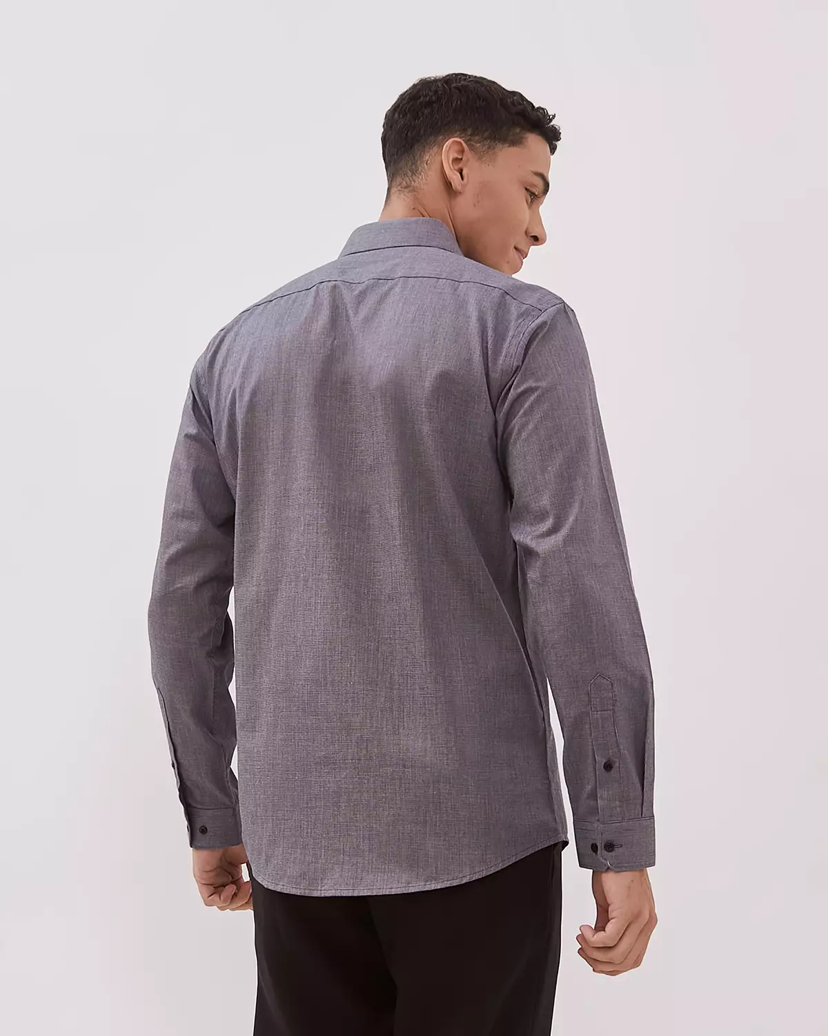 BLACK LONG SLEEVE SHIRT FOR MEN