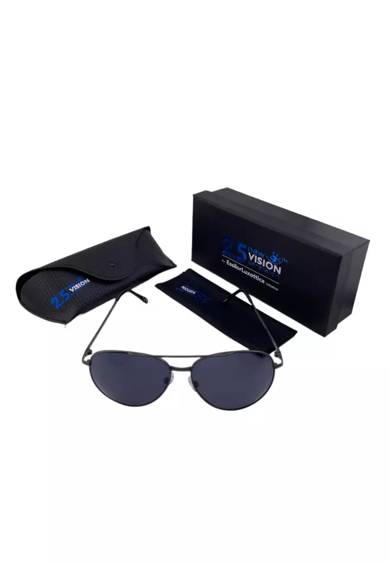 Unisex's Rectangle Frame Grey Plastic UV Protection Sunglasses SUNSC36312