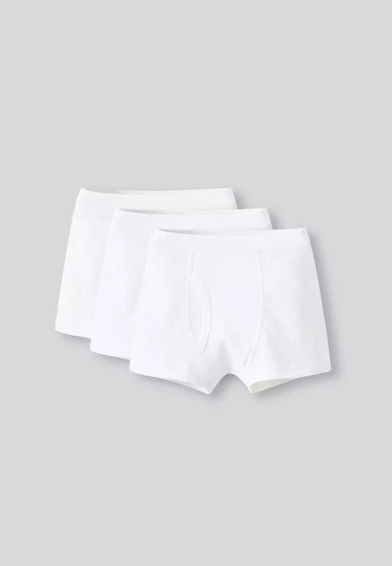 5-pack Cotton Boxer Briefs - Powder pink/gray melange - Kids