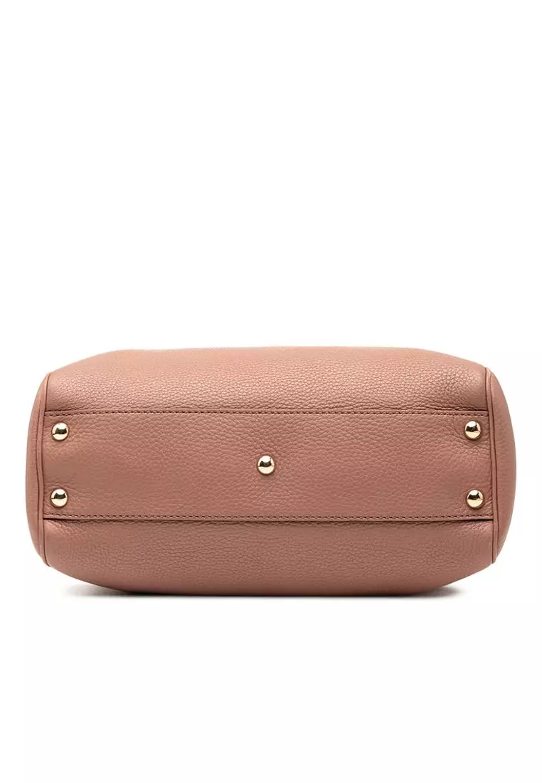 Pre-Loved Gucci Small Calfskin Bamboo Shopper Satchel