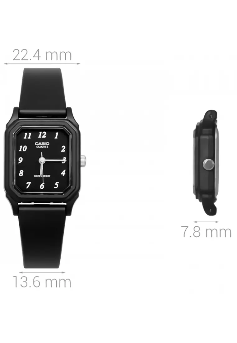 Casio - Jam Tangan Wanita - Black - Resin Strap - LQ-142-1BDF