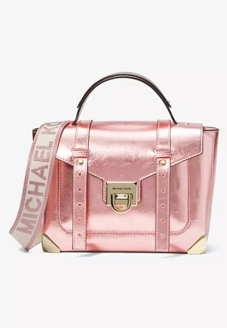 Jual Michael Kors Michael Kors Manhattan Medium Patent Satchel