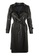Trendyol black Belted Faux Leather Trench Coat DBE7FAAD57D6AEGS_6