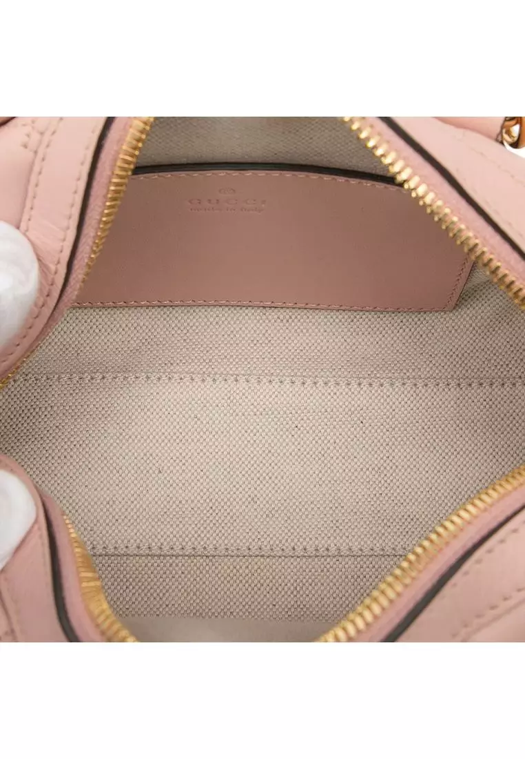 二手 Gucci Mini GG Marmont Matelasse 皮革手提包