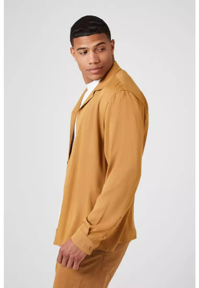 Orange long sleeve shirt forever 21 clearance