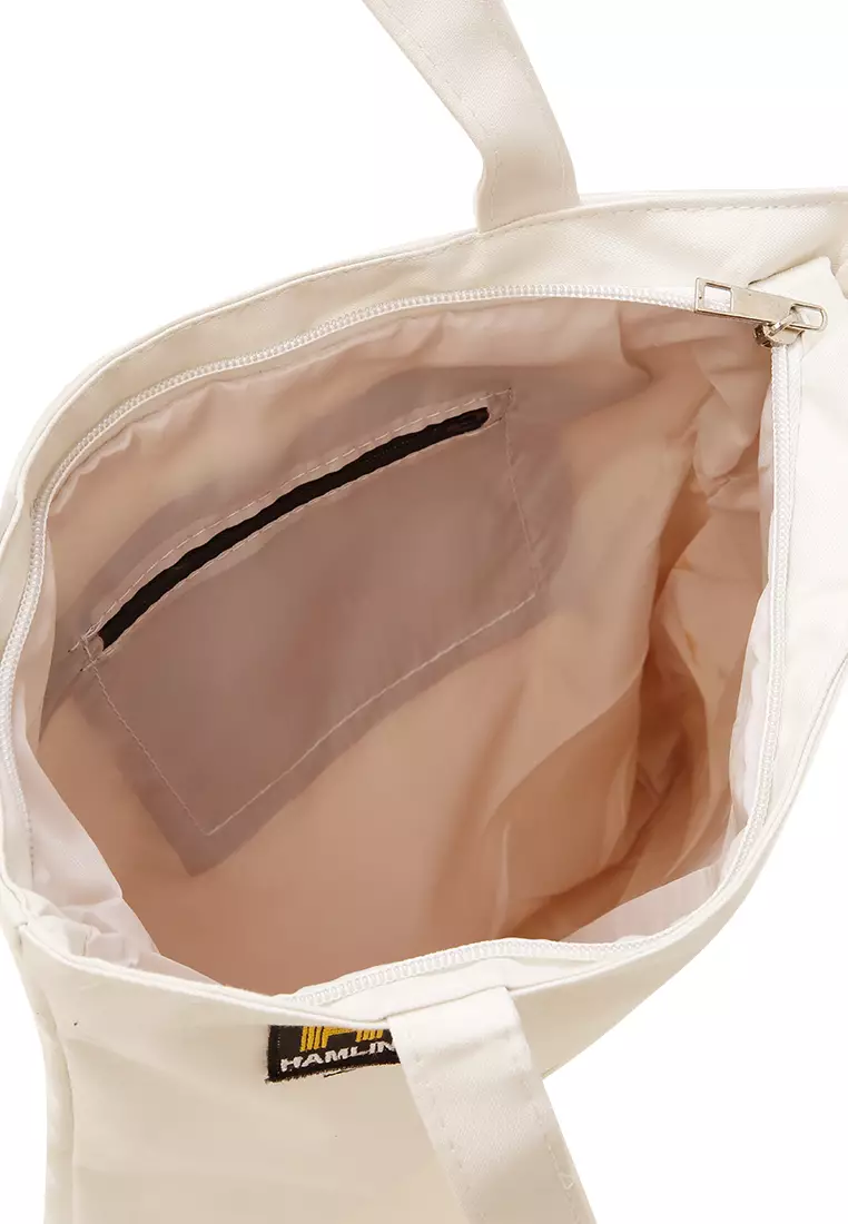 Millane Totebag Wanita Motives Love Bike Kasual Large Storage Material Canvas ORIGINAL - White