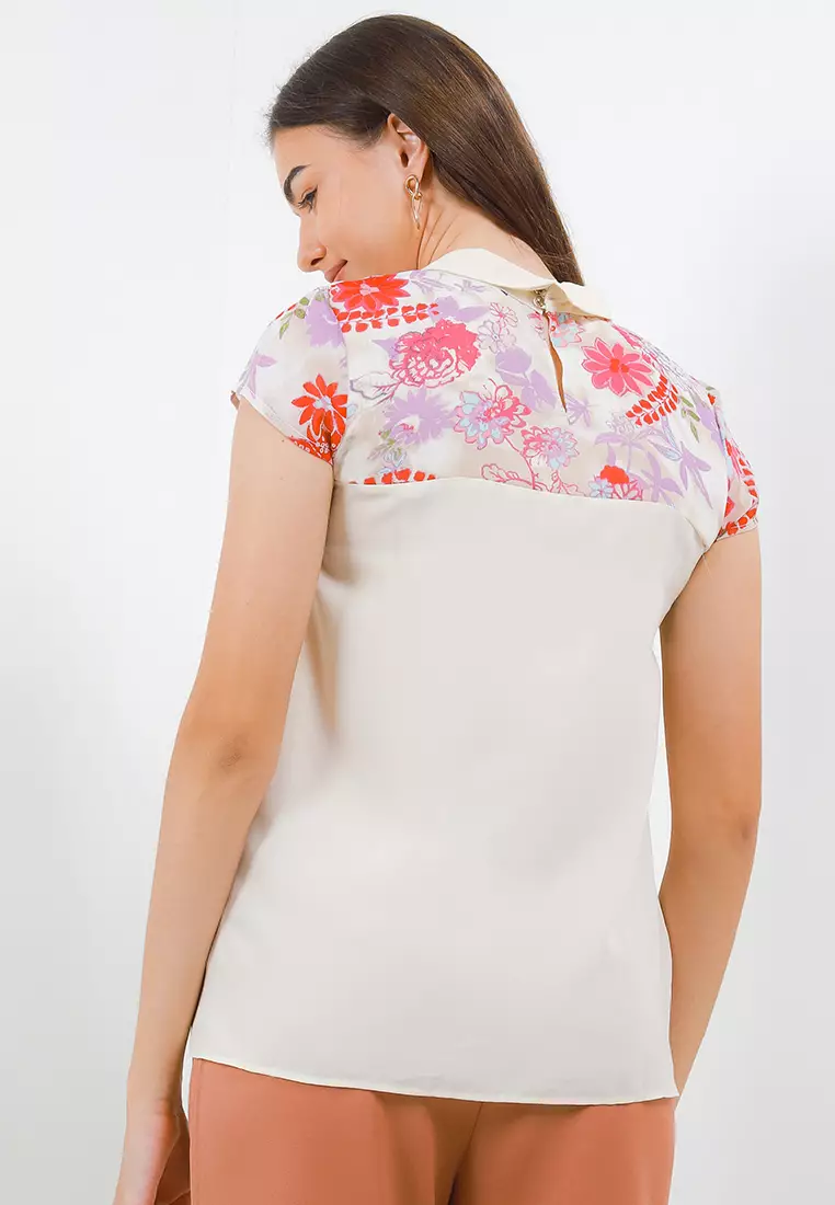 Sadee Blouse In Cream Print