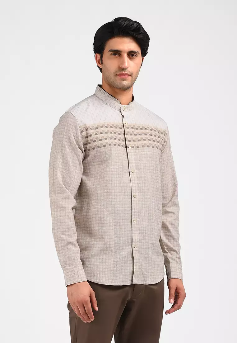 MOC Kemeja Lengan Panjang Pria IZRA-KHAKI