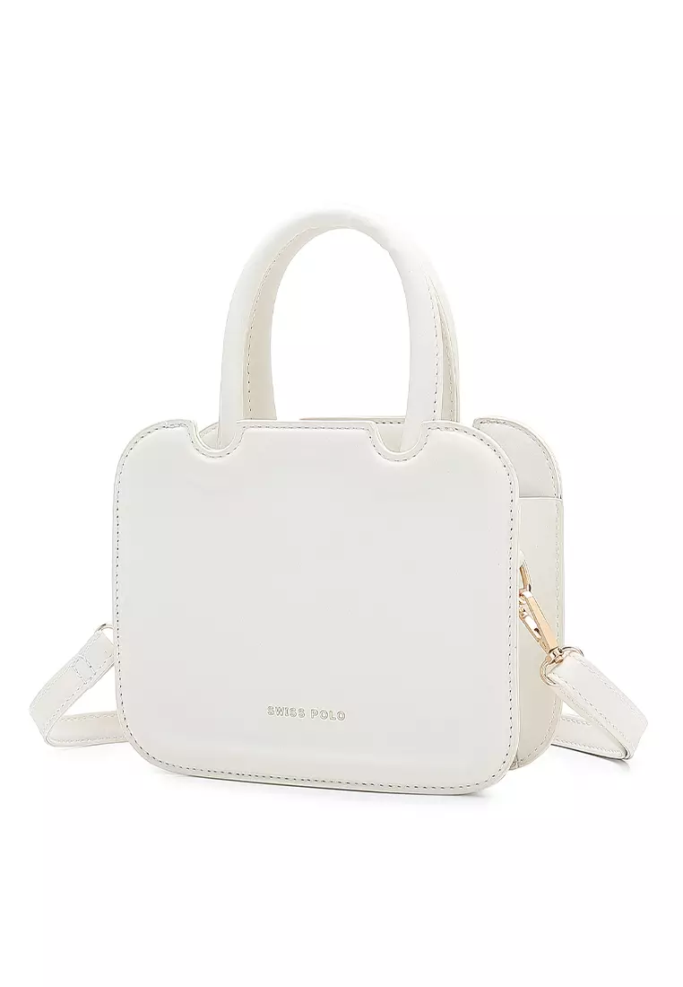 Women's Top Handle Bag / Sling Bag / Crossbody Bag - White