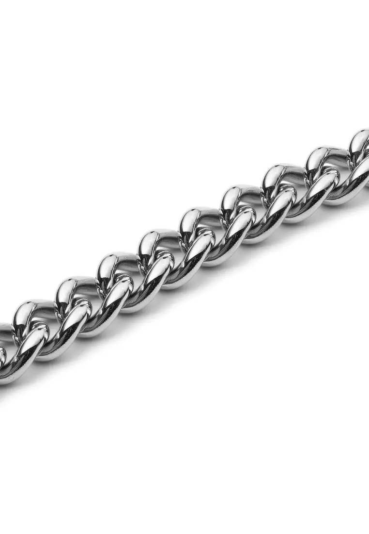 Chunky Chain Necklace Silver - Unisex Necklace for women and men stainless steel Necklace DW Official Authentic Original kalung perempuan lelaki DW