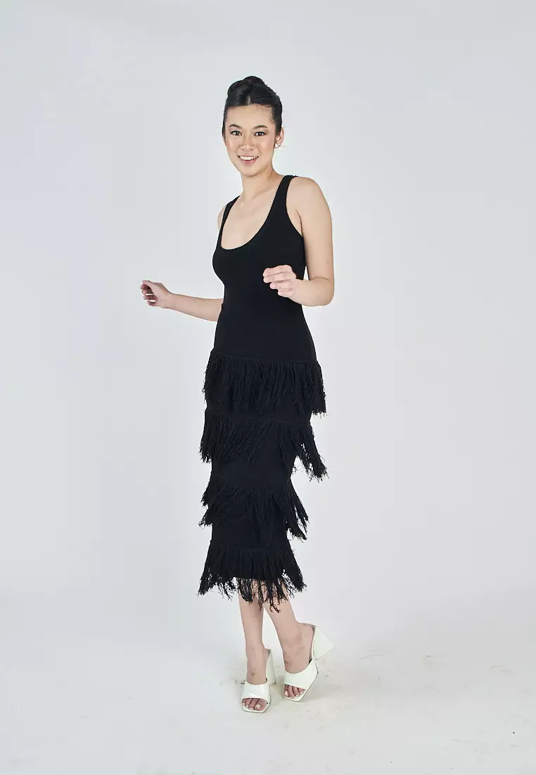 Tilly embellished cheap tassel maxi
