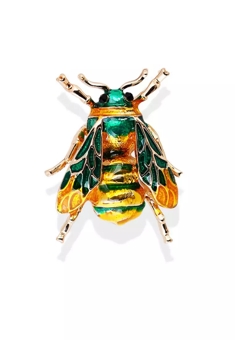 綠色蜜蜂胸針 (KCHM1128)